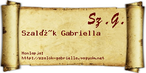 Szalók Gabriella névjegykártya