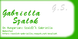 gabriella szalok business card
